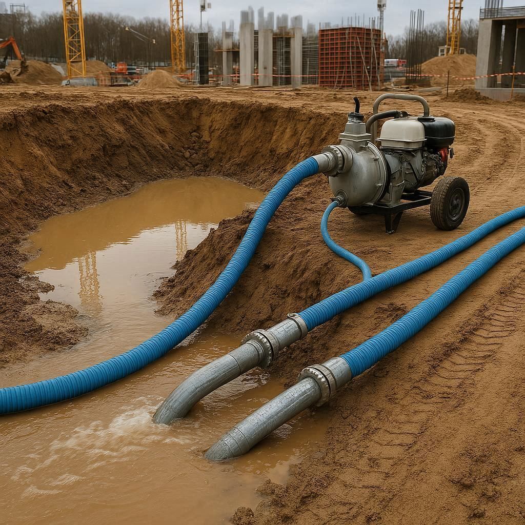 Водопонижение и осушение котлована в Ступине