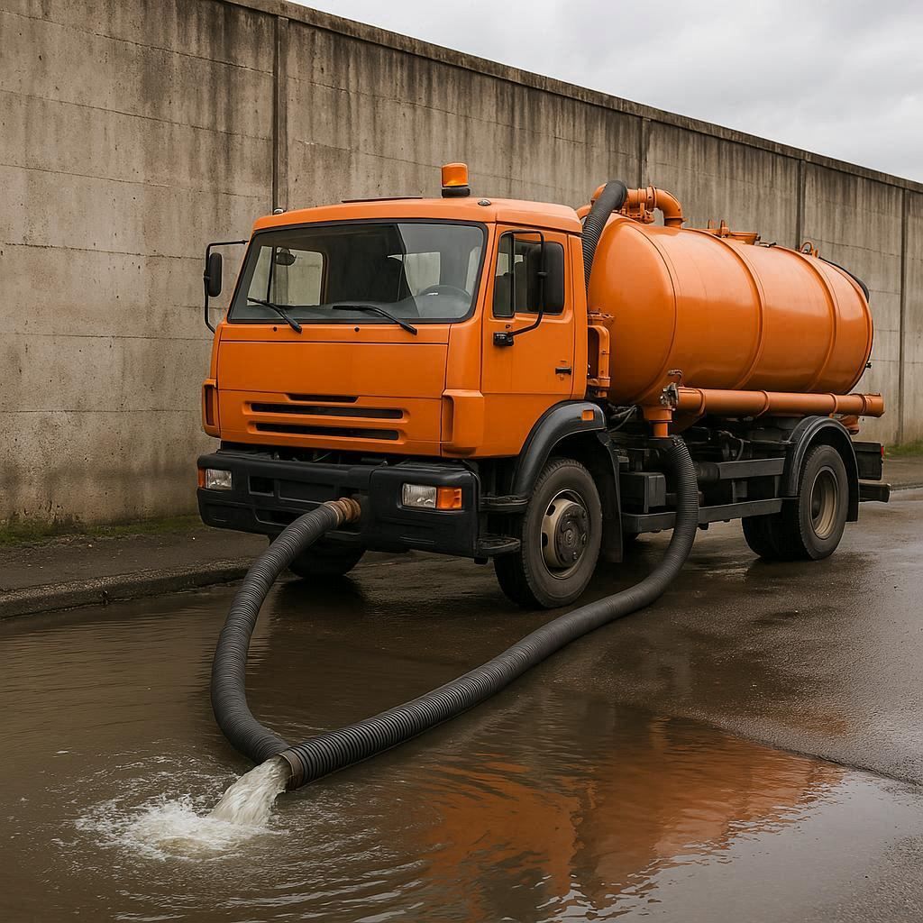 Откачка воды в Ступине