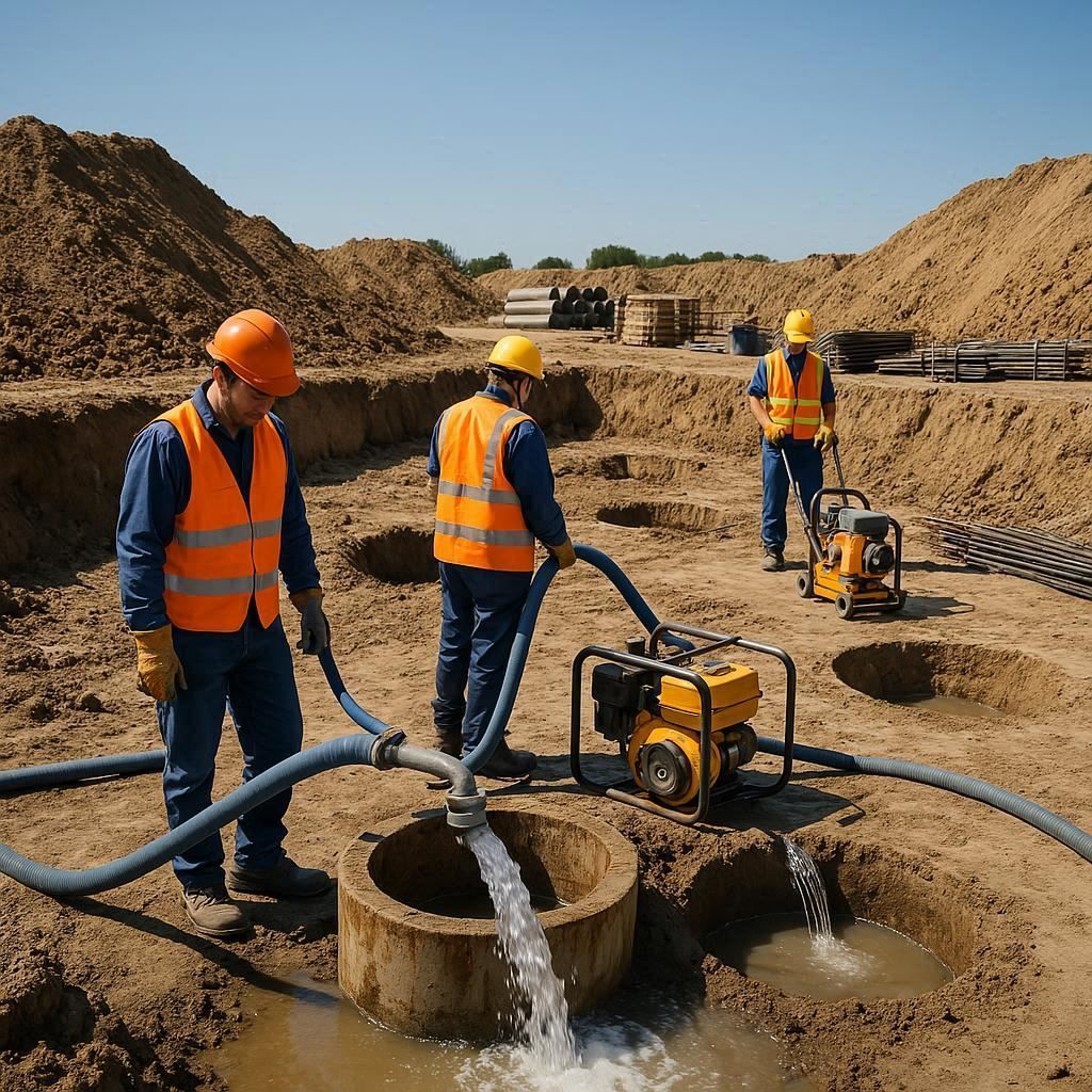 Глубинное водопонижение скважинами в Ступине
