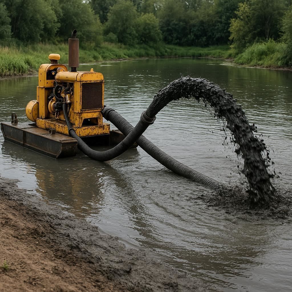 Очистка прудов и водоемов от ила в Ступине